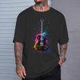 Colorful Guitarist Guitar Music Lover T-Shirt Gifts for Him