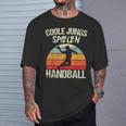 Cool Boys Playing Handball Handballer Boys Children's T-Shirt Geschenke für Ihn