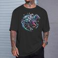 Cool Galaxy Jockey Astronaute Sur Les Courses Hippiques T-Shirt Cadeaux pour lui