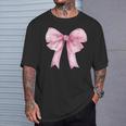 Coquette Pink Bow For Girls Cute Pink Coquette Bow T-Shirt Gifts for Him