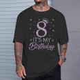 Corona Rosa Para Niña De 8 Años Con Texto En Inglés It's My Birthday Camiseta unisex Regalos para él