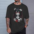 Creepy Kawaii Goth Girl Horror Anime Aesthetic T-Shirt Gifts for Him
