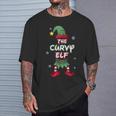 Curvy Elf Christmas Pajamas Pjs Matching Family Group T-Shirt Gifts for Him