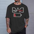 Dad Of 2 Girls Low Battery Father’S Day Girls Dad Camiseta unisex Regalos para él