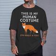 Das Ist Mein Menschen I'm Really A Fox T-Shirt Geschenke für Ihn