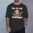 Das Ist Mir Schnuppe Sloth Motif With Sloth T-Shirt Geschenke für Ihn