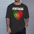 De La Bandera Del Corazón De Portugal I Love Portugal Camiseta unisex Regalos para él