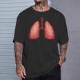 Disfraces De Grupo De Anatomía De Órganos Del Cuerpo Humano Disfraz De Pulmones Camiseta unisex Regalos para él