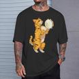Divertido Gato Jugando Pandereta Regalo Lindo Gatito Músico Fan Camiseta unisex Regalos para él