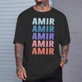 Divertido Regalo Nombre Amir Personalizado Primer Nombre Camiseta unisex Regalos para él