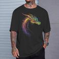 Dragón Dibujo Colorido Animales Obras De Arte Camiseta unisex Regalos para él