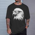 Eagles Face With Sunglasses Vintage Eagle Eyes Bird Lover T-Shirt Gifts for Him