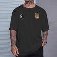 Egipto Número 8 Fútbol Bandera Fútbol Ocho Egipcio Camiseta unisex Regalos para él