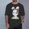 Feliz Día De Pascua Conejito Jugador Divertido Conejo Juegos Niños Camiseta unisex Regalos para él