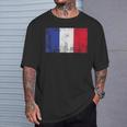 France Flag French Flag Football Fan T-Shirt Geschenke für Ihn