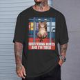 Cat Gym Meme Everything Hurts Gym Hilarious Cat Gym Camiseta unisex Regalos para él