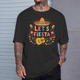 Cinco De Mayo Let's Fiesta Sombrero Hat Women T-Shirt Gifts for Him