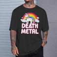 Death Metal Rainbow Unicorn T-Shirt Geschenke für Ihn