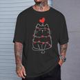 Heart Cat Valentine's Day Heart Cat Lover Valentine T-Shirt Gifts for Him