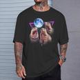 Three Groundhog Moon 3 Groundhog Head Groundhog Day T-Shirt Gifts for Him
