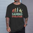 Gaming Evolution Humorideojuego Diciendo Divertido Gamers Camiseta unisex Regalos para él