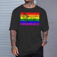 Gay Lion Pride Flag Rainbow Queer Lion T-Shirt Gifts for Him