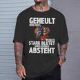 Geheult Erst Wenn Es Stark Blutet Handball Hanballer T-Shirt Geschenke für Ihn