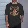 Gingerbread Man Cowboy Hat Western X-Mas Howdy Christmas Gingerbread Cowboy Rodeo Lasso Western T-Shirt Gifts for Him