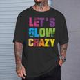 Lets A Glow Crazy Retro Colourful Quote Group Team Tie Dye T-Shirt Geschenke für Ihn