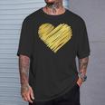 Golden Heart T-Shirt Geschenke für Ihn