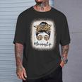 Grammy Life Bleached Leopard Messy Bun Mother's Day T-Shirt Gifts for Him