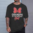 Grandpa Of The Birthday Girl Cute Pink Bow Family Matching T-Shirt Gifts for Him