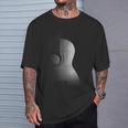 Guitarra Acústica Diseño Cool Grayscale Wood Guitarist Graphic Camiseta unisex Regalos para él