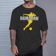 Hamborn Football Kicken Fan Nrw Stadium Yellow T-Shirt Geschenke für Ihn