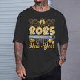 Happy New Year 2025 Loading Fireworks Champagne Lover T-Shirt Geschenke für Ihn