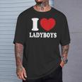 I Heart Love Ladyboys Asia Lover Thailand Ladyboy T-Shirt Gifts for Him