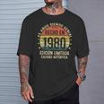 Hecho En 1980 45 Años Cumpleaños Divertido Regalo 45 Años Camiseta unisex Regalos para él