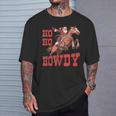 Ho Ho Howdy Santa Riding Horse Western Rodeo Christmas T-Shirt Gifts for Him