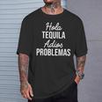 Hola Tequila Adios Problemas I Bar Alcoholic Tequila Party T-Shirt Geschenke für Ihn