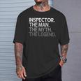 Hombre Regalo Inspector La Leyenda Del Mito Del Hombre Camiseta unisex Regalos para él