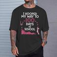Hooped My Way 100 Days Of School Basketball 100Th Day Girls T-Shirt Gifts for Him