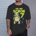 Ich Bin Schon 7 Years Boy Girl Birthday Turtle T-Shirt Geschenke für Ihn