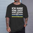 Ich Habe Keine Angst Meine Freundin Ist Ukrainer T-Shirt Geschenke für Ihn