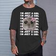 I'm Just A Girl Sad Hamster Meme T-Shirt Geschenke für Ihn