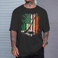 Irish Usa Flag Leprechaun Lucky Hockey St Patrick's Day T-Shirt Gifts for Him