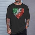 Italy Flag Heart Of Passion For Italy T-Shirt Geschenke für Ihn