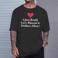 J'aimeraiment Les Bitcoins Et Les Dollars D'accord Trading Amusant T-Shirt Cadeaux pour lui