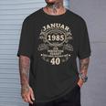 January 1985 40 Years intage 40Th Birthday Man T-Shirt Geschenke für Ihn