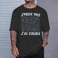 Je Peux Pas J'ai Cours Professeur Mathématiques Equations T-Shirt Cadeaux pour lui
