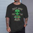 Just Here For The Beer Alien Graphic Beer T-Shirt Geschenke für Ihn